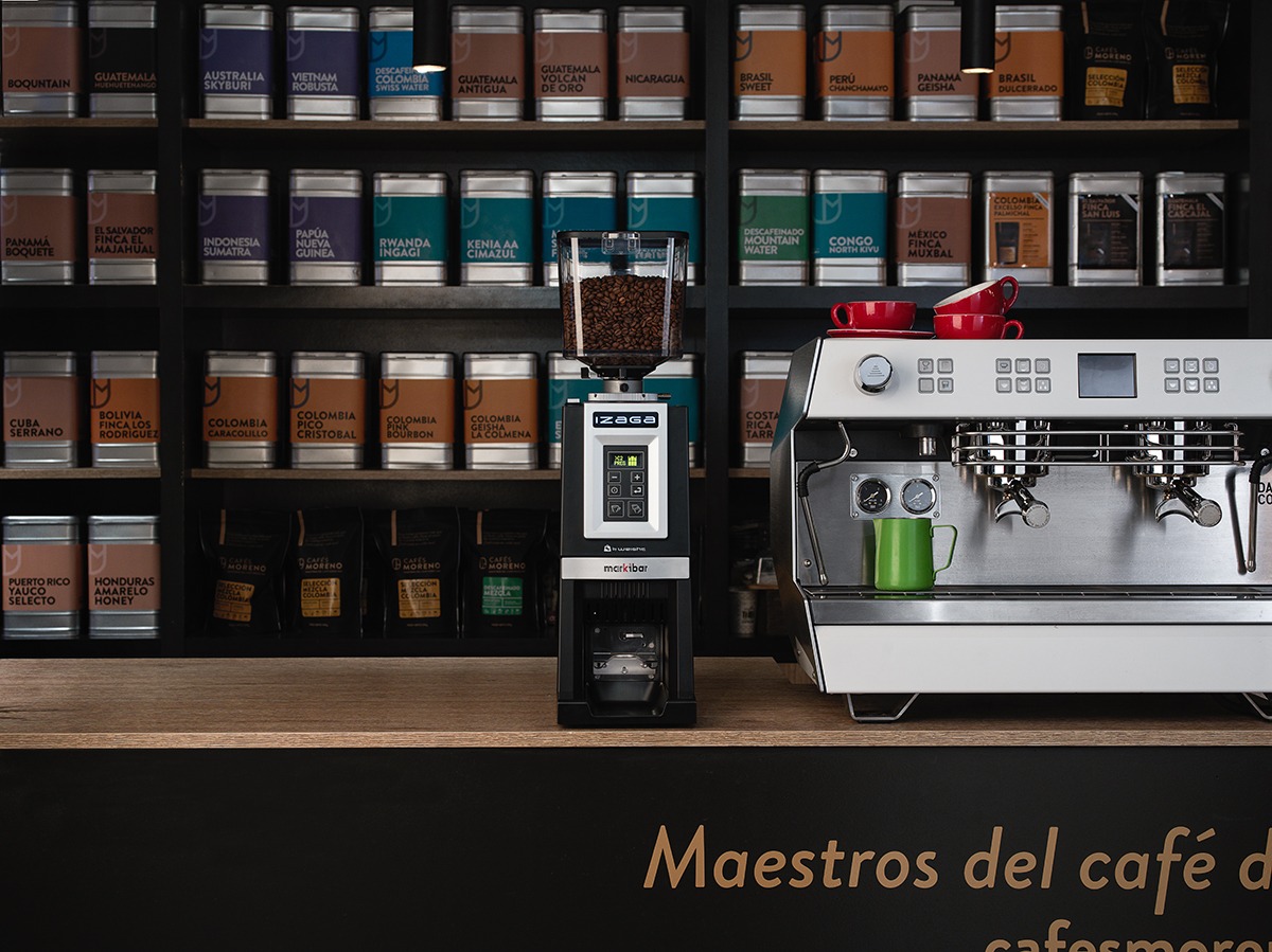 Markibar grinder in a working coffee bar